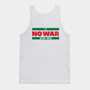 No War With Iran Tank Top